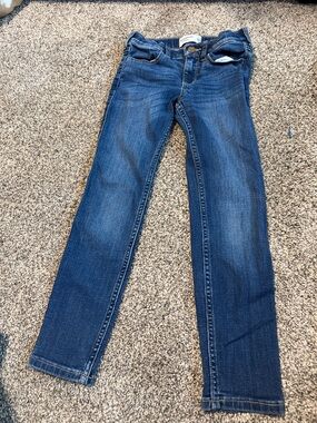 abercrombie kids navy blue slim jeans
